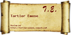 Tartler Emese névjegykártya
